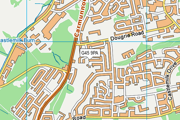 G45 9PA map - OS VectorMap District (Ordnance Survey)