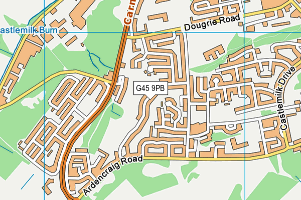 G45 9PB map - OS VectorMap District (Ordnance Survey)