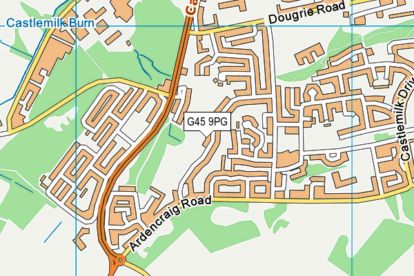 G45 9PG map - OS VectorMap District (Ordnance Survey)