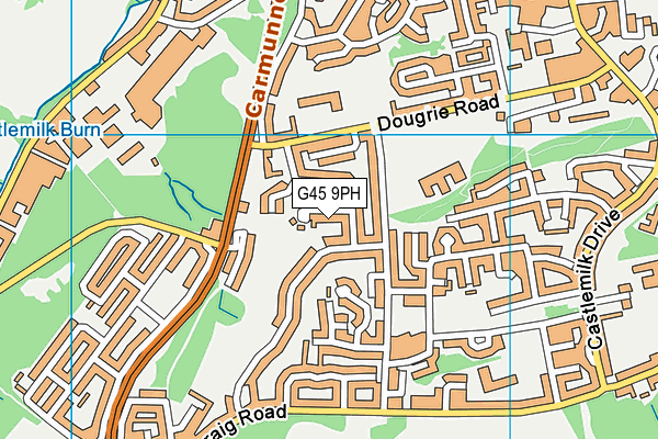 G45 9PH map - OS VectorMap District (Ordnance Survey)