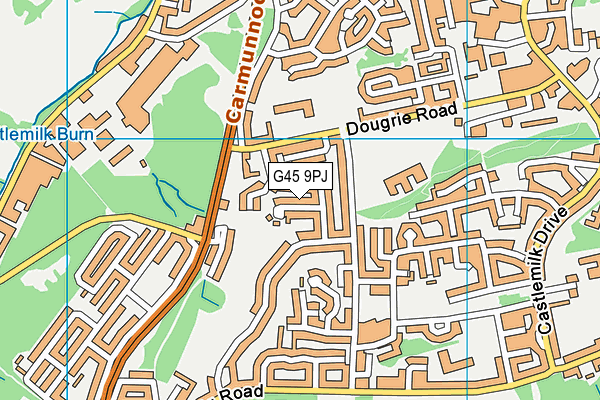 G45 9PJ map - OS VectorMap District (Ordnance Survey)