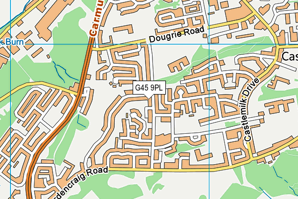 G45 9PL map - OS VectorMap District (Ordnance Survey)