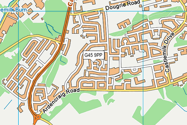 G45 9PP map - OS VectorMap District (Ordnance Survey)