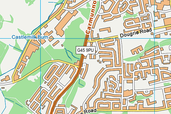 G45 9PU map - OS VectorMap District (Ordnance Survey)