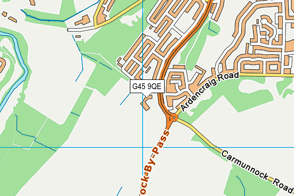 G45 9QE map - OS VectorMap District (Ordnance Survey)