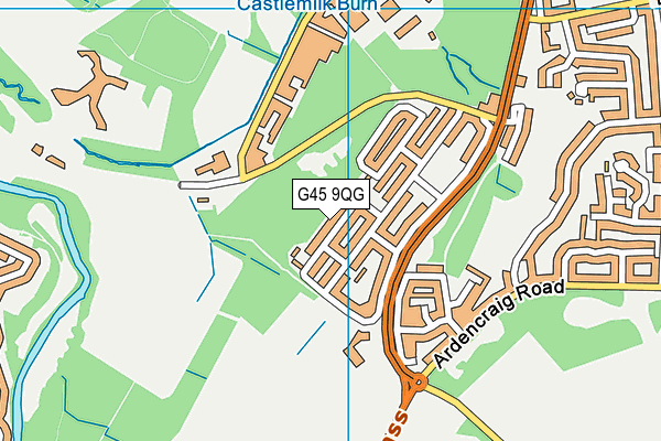 G45 9QG map - OS VectorMap District (Ordnance Survey)