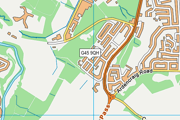 G45 9QH map - OS VectorMap District (Ordnance Survey)