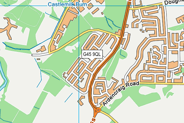 G45 9QL map - OS VectorMap District (Ordnance Survey)