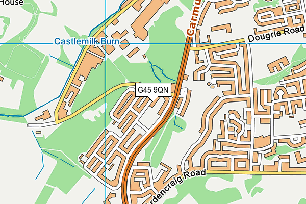 G45 9QN map - OS VectorMap District (Ordnance Survey)