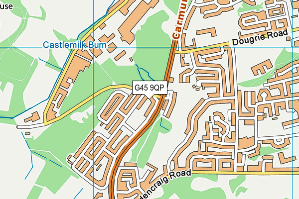 G45 9QP map - OS VectorMap District (Ordnance Survey)