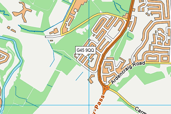 G45 9QQ map - OS VectorMap District (Ordnance Survey)