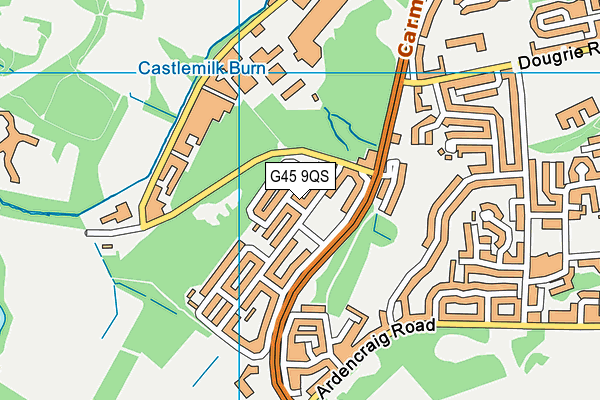 G45 9QS map - OS VectorMap District (Ordnance Survey)