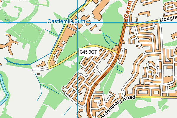 G45 9QT map - OS VectorMap District (Ordnance Survey)