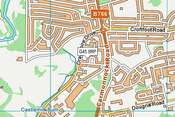 G45 9RP map - OS VectorMap District (Ordnance Survey)