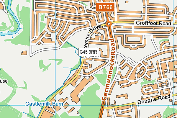 G45 9RR map - OS VectorMap District (Ordnance Survey)