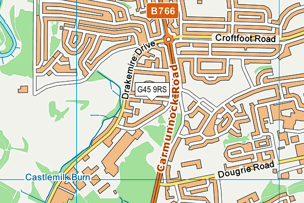 G45 9RS map - OS VectorMap District (Ordnance Survey)