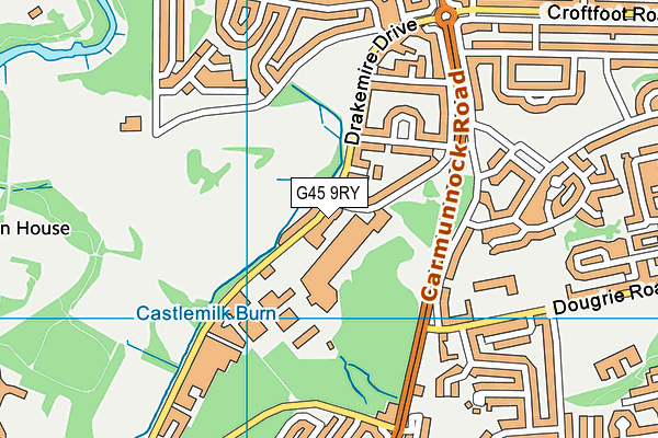 G45 9RY map - OS VectorMap District (Ordnance Survey)