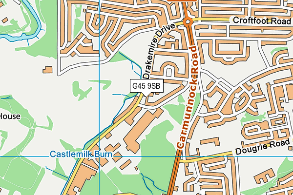 G45 9SB map - OS VectorMap District (Ordnance Survey)