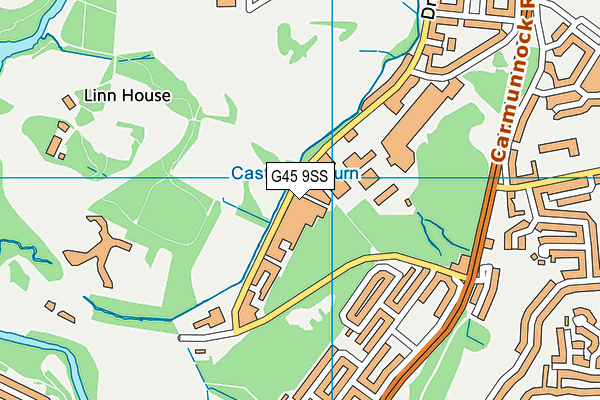 G45 9SS map - OS VectorMap District (Ordnance Survey)