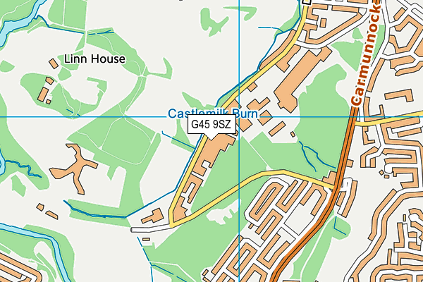 G45 9SZ map - OS VectorMap District (Ordnance Survey)