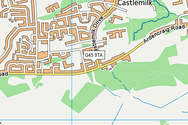 G45 9TA map - OS VectorMap District (Ordnance Survey)