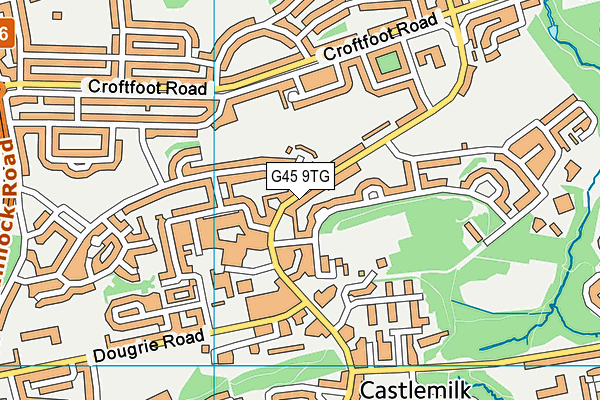 G45 9TG map - OS VectorMap District (Ordnance Survey)