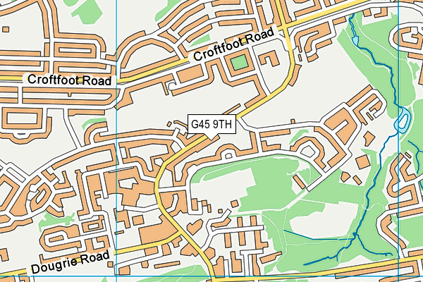 G45 9TH map - OS VectorMap District (Ordnance Survey)