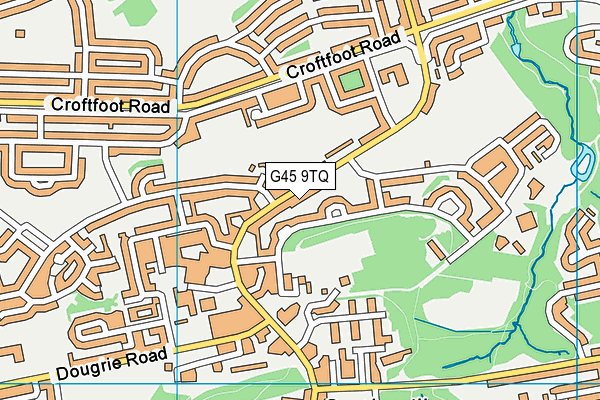 G45 9TQ map - OS VectorMap District (Ordnance Survey)