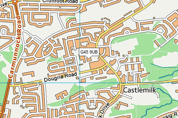 G45 9UB map - OS VectorMap District (Ordnance Survey)