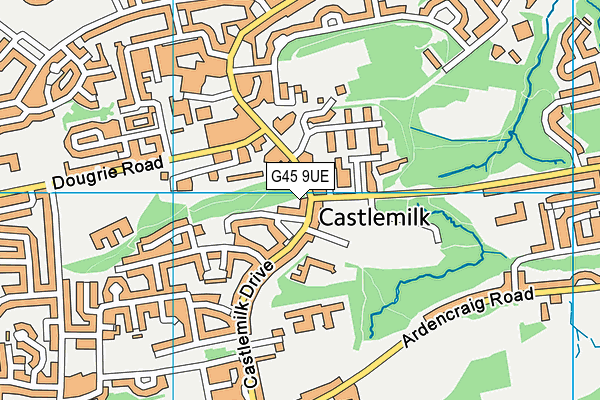 G45 9UE map - OS VectorMap District (Ordnance Survey)