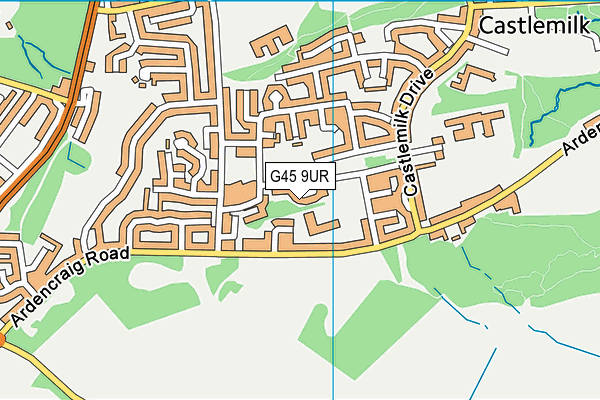 G45 9UR map - OS VectorMap District (Ordnance Survey)