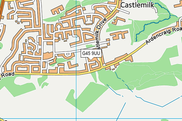 G45 9UU map - OS VectorMap District (Ordnance Survey)