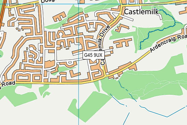 G45 9UX map - OS VectorMap District (Ordnance Survey)