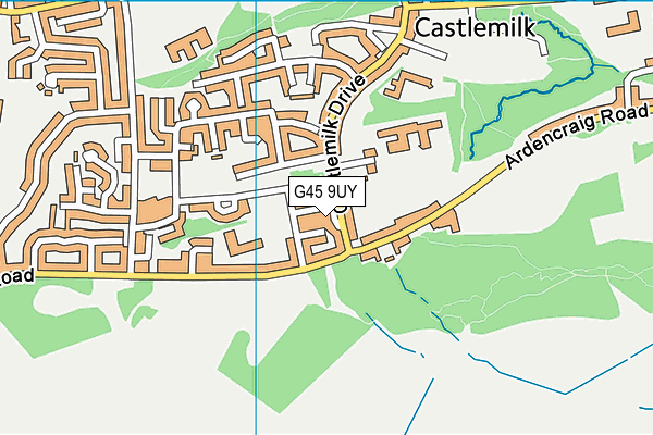 G45 9UY map - OS VectorMap District (Ordnance Survey)