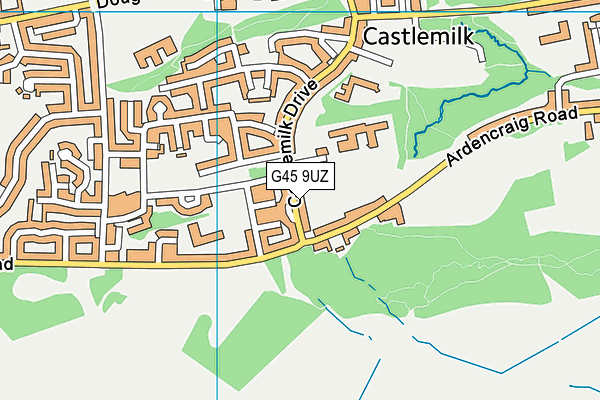 G45 9UZ map - OS VectorMap District (Ordnance Survey)