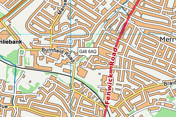 G46 6AQ map - OS VectorMap District (Ordnance Survey)