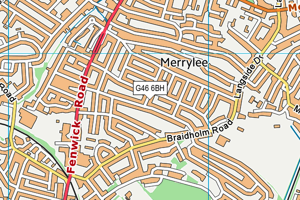 G46 6BH map - OS VectorMap District (Ordnance Survey)