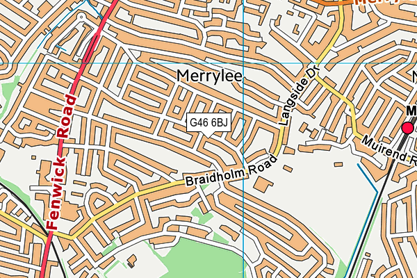 G46 6BJ map - OS VectorMap District (Ordnance Survey)