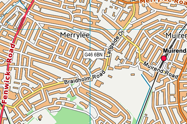 G46 6BN map - OS VectorMap District (Ordnance Survey)