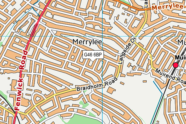 G46 6BP map - OS VectorMap District (Ordnance Survey)