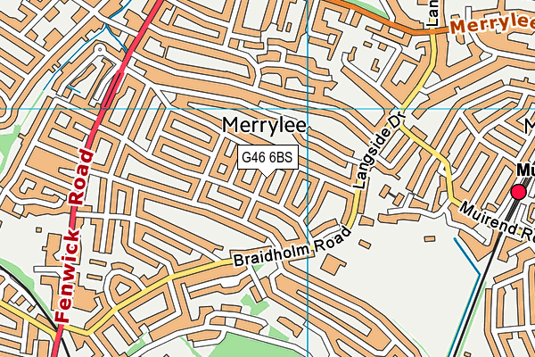 G46 6BS map - OS VectorMap District (Ordnance Survey)