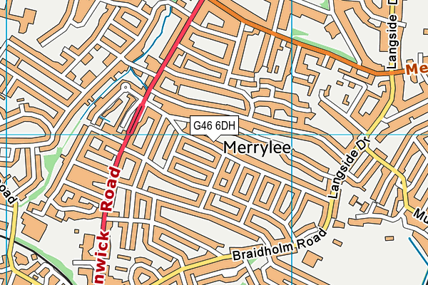 G46 6DH map - OS VectorMap District (Ordnance Survey)