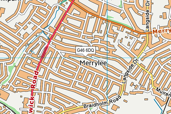 G46 6DQ map - OS VectorMap District (Ordnance Survey)