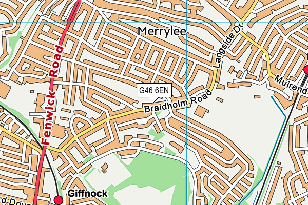 G46 6EN map - OS VectorMap District (Ordnance Survey)