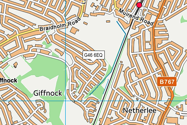 G46 6EQ map - OS VectorMap District (Ordnance Survey)