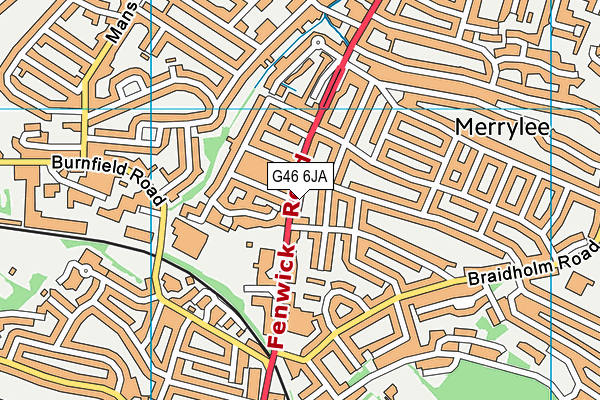 G46 6JA map - OS VectorMap District (Ordnance Survey)