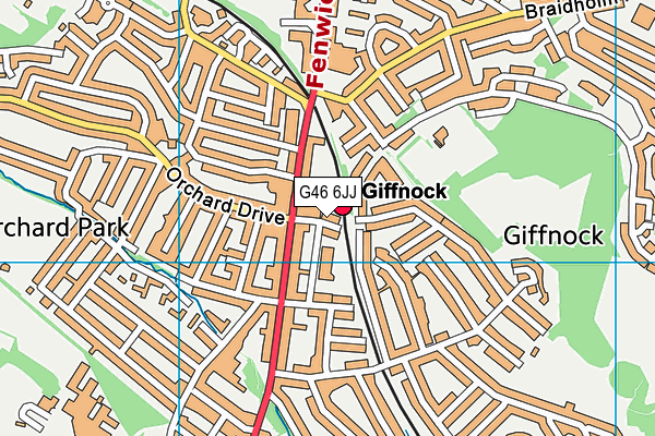 G46 6JJ map - OS VectorMap District (Ordnance Survey)