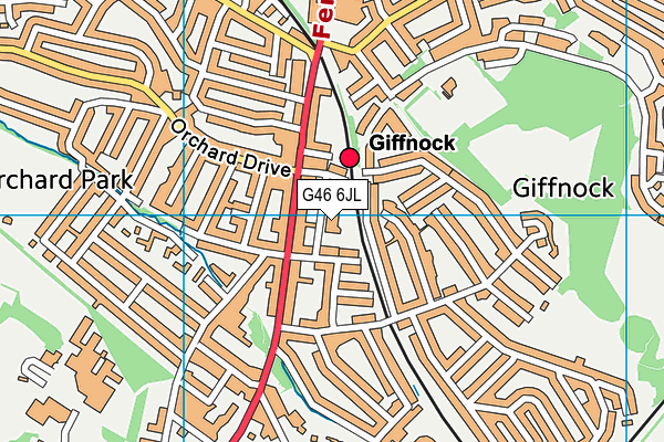 G46 6JL map - OS VectorMap District (Ordnance Survey)