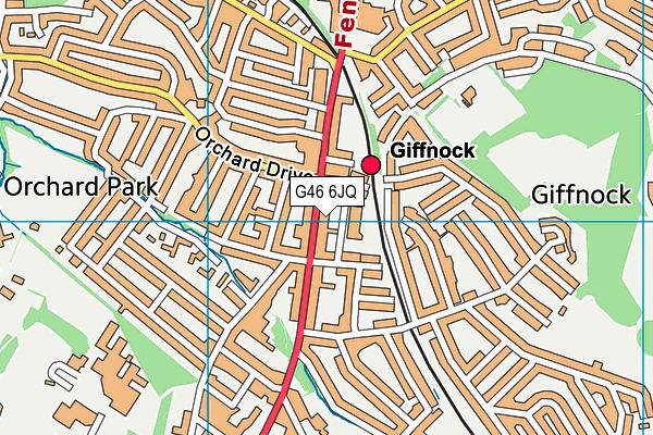 G46 6JQ map - OS VectorMap District (Ordnance Survey)