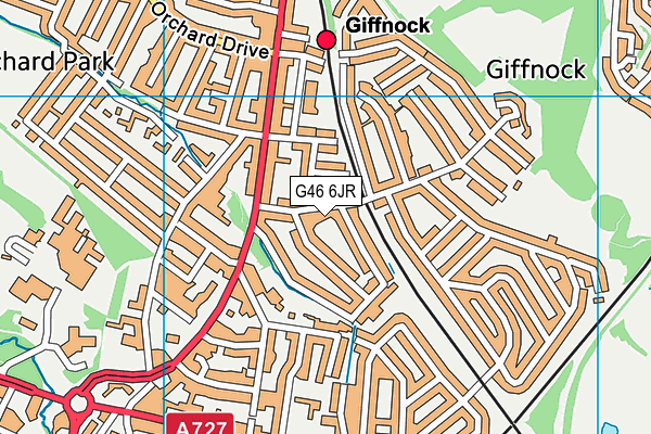G46 6JR map - OS VectorMap District (Ordnance Survey)